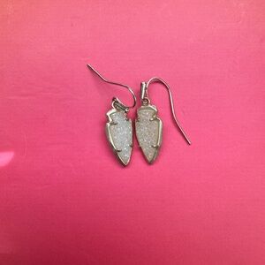 Kendra Scott Silver Arrowhead Earrings